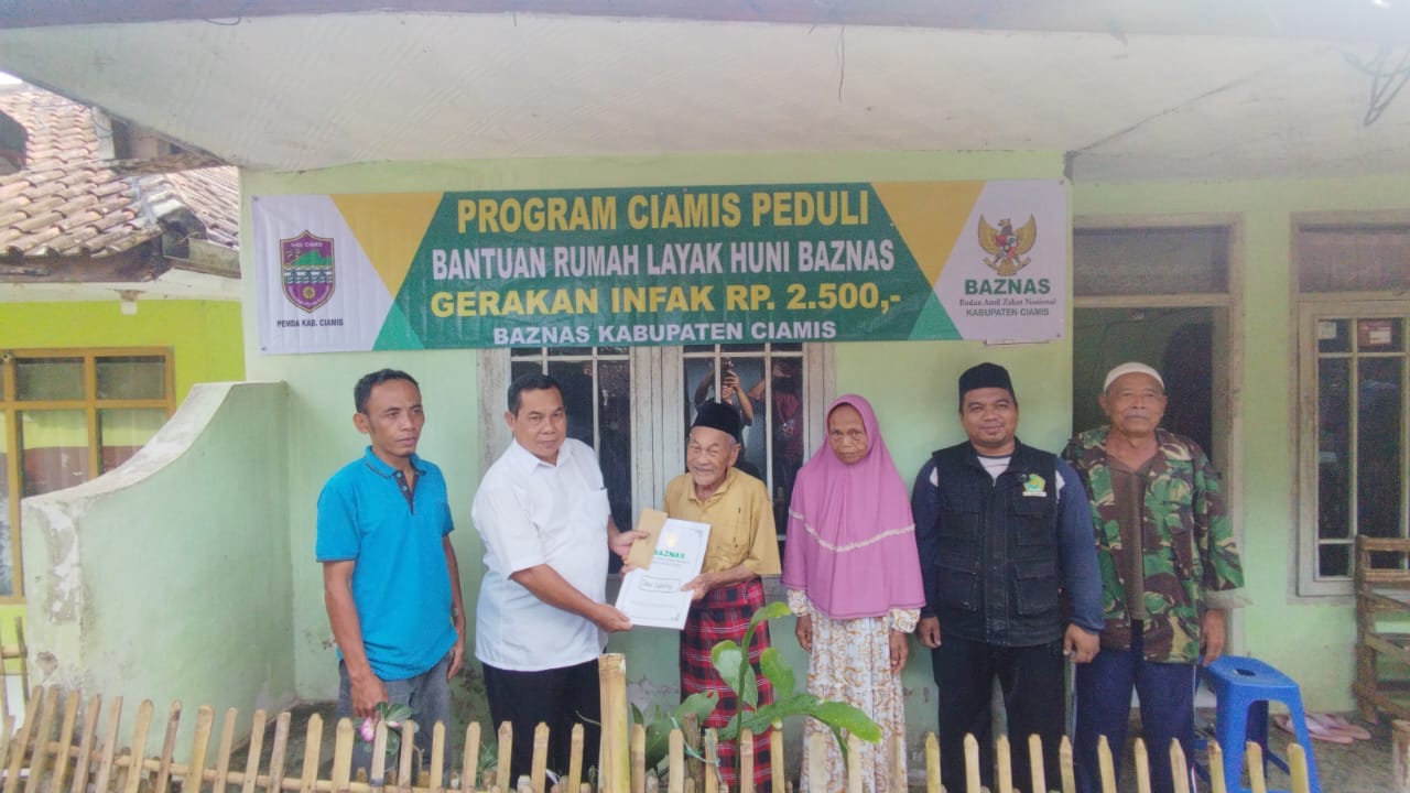 Baznas Salurkan Bantuan RLHB kepada Warga Desa Sukahaji dari Gerakan Infak Rp2.500 Ramadhan 1446 H