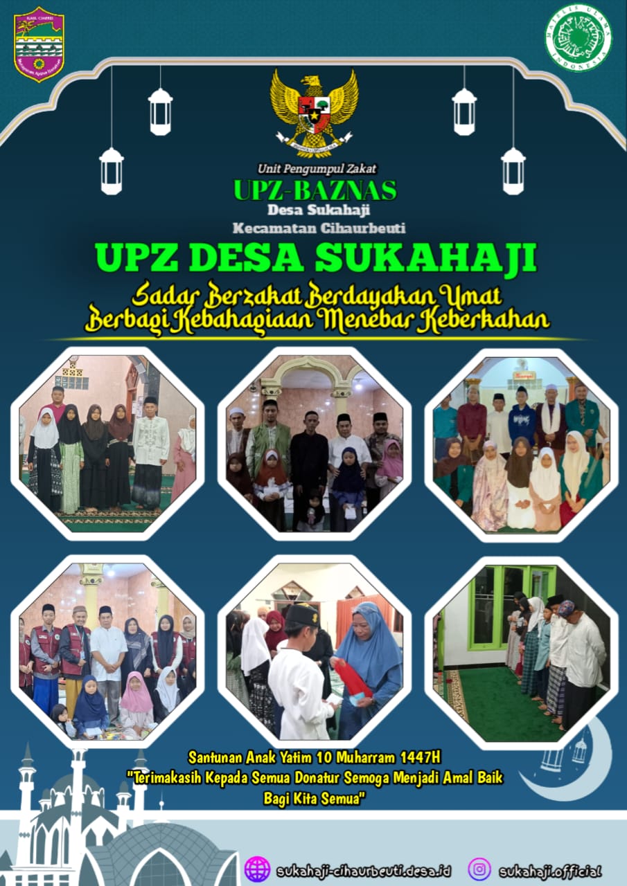 DKM di 6 Dusun Desa Sukahaji Salurkan Santunan kepada 40 Anak Yatim dan Piatu pada 10 Muharam 1447 H